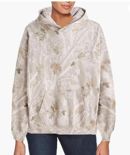 Leaf printed hoodie