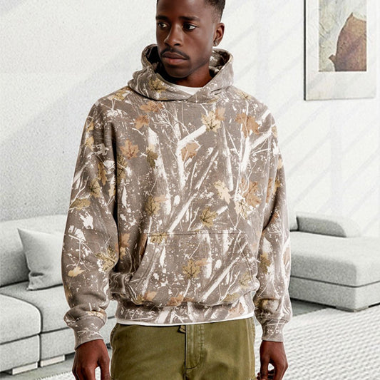 Leaf printed hoodie